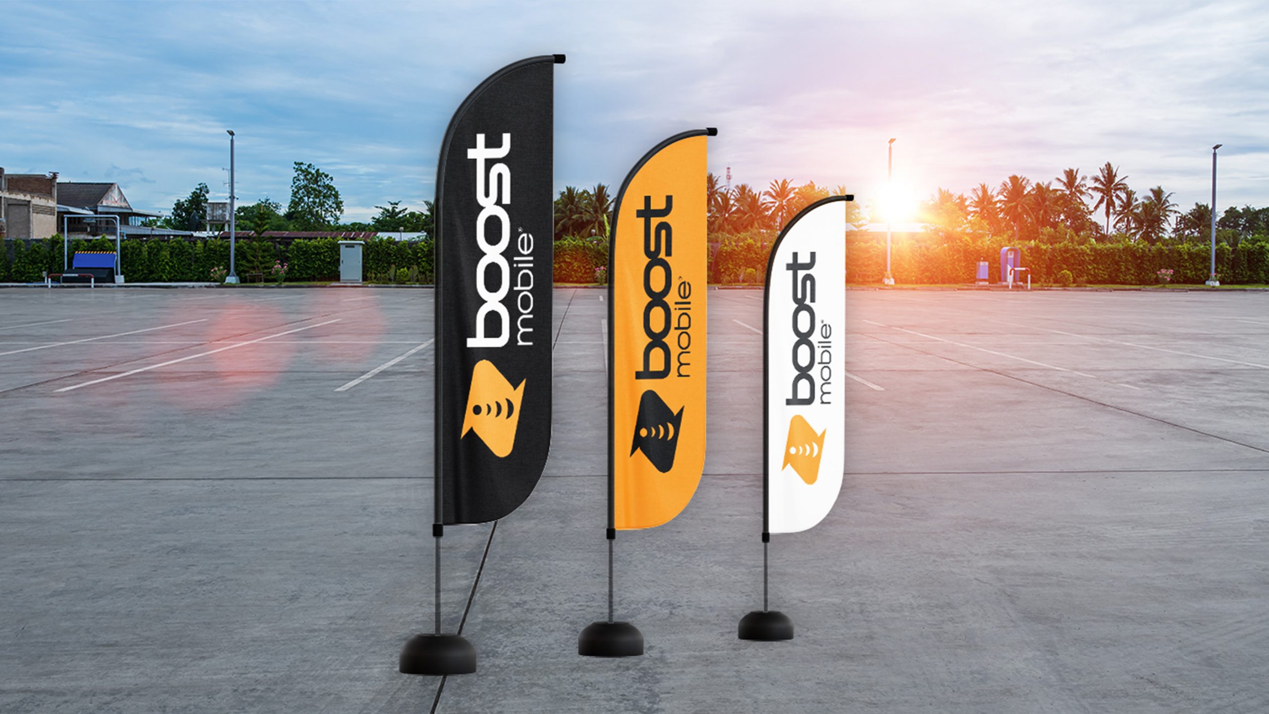 Boost Mobile Bowhead Flags